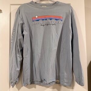 Simply Southern Women’s Light Blue Long Sleeve Graphic Shirt